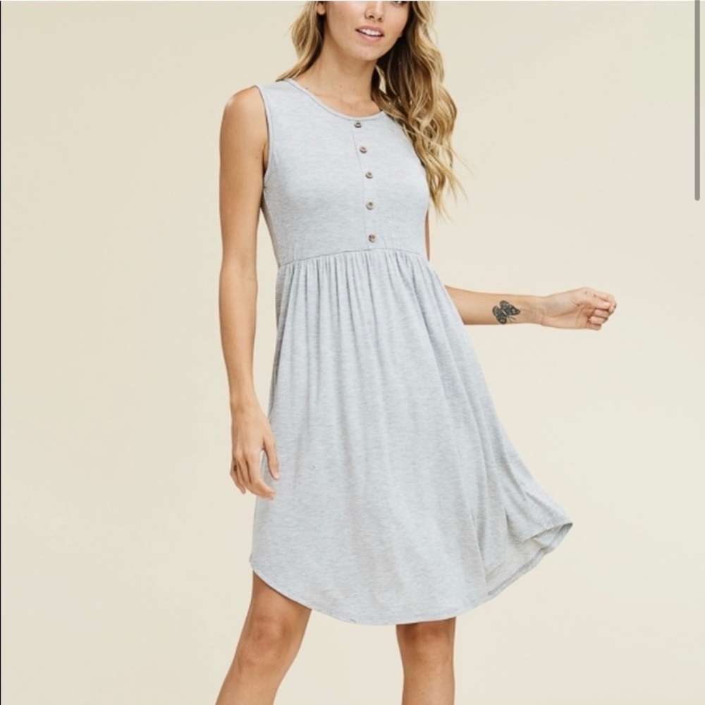 New heather Grey swing dress
